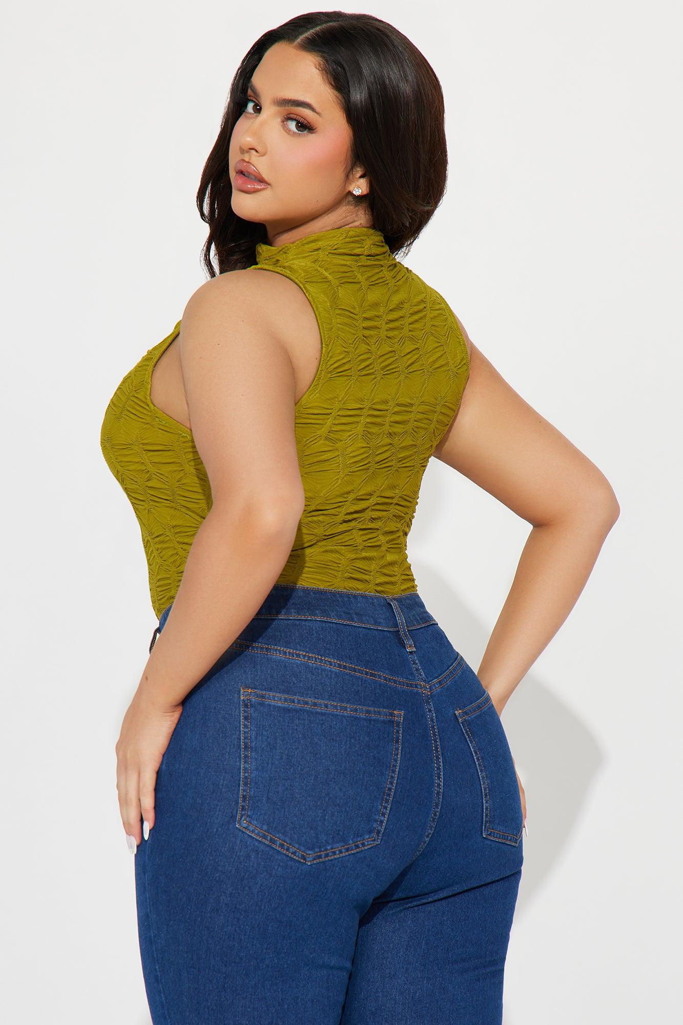 Leilani Textured Bodysuit - Green Product Image