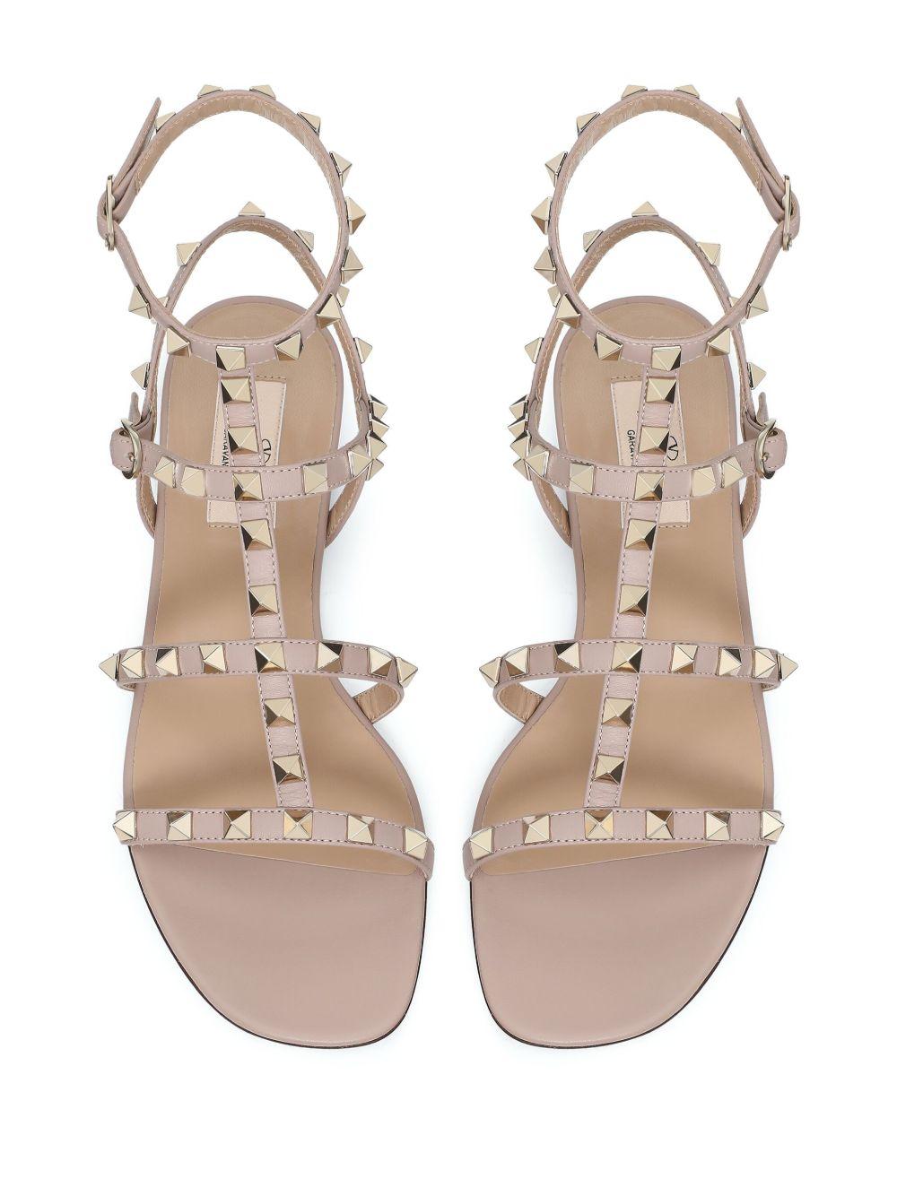 Rockstud ankle-strap flat sandals Product Image