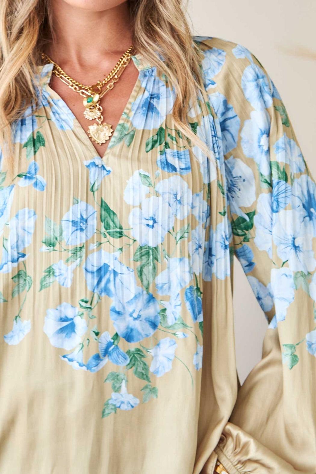 Floral Pleated Blouse Product Image