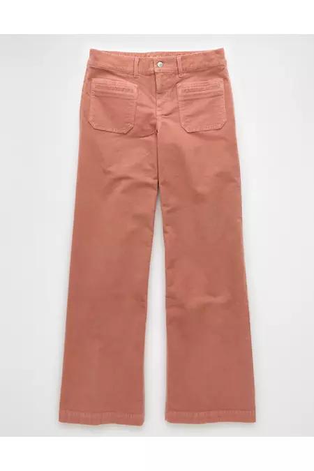 AE Stretch Corduroy Low-Rise Baggy Wide-Leg Pant Women's Product Image