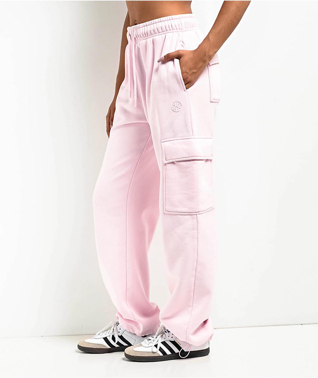 Ninth Hall Fundamentals Koa Pink Tulle Cargo Relaxed Sweatpants Product Image