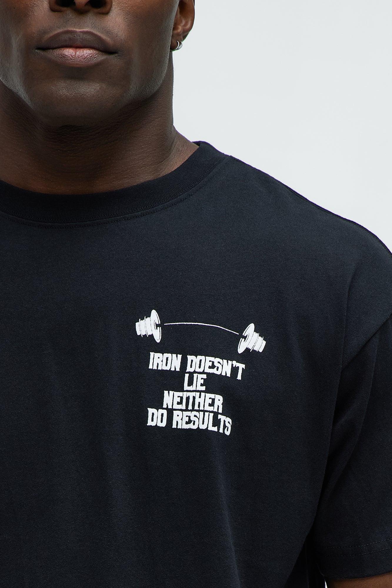 Iron Doesn't Lie Short Sleeve Oversized Tee - Black Product Image