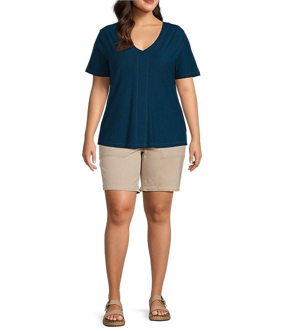 Westbound Plus Size Short Sleve V-Neck Top Product Image