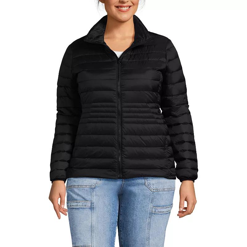 Plus Size Lands' End Wanderweight Packable Down Jacket, Women's, Size: 1XL, Light Carob Product Image