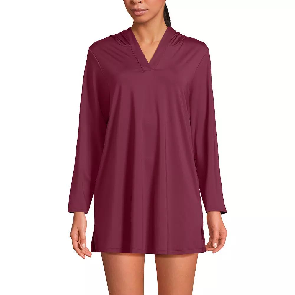 Women's Lands' End Hooded Mini Swim Cover-Up Dress UPF 50,  Product Image