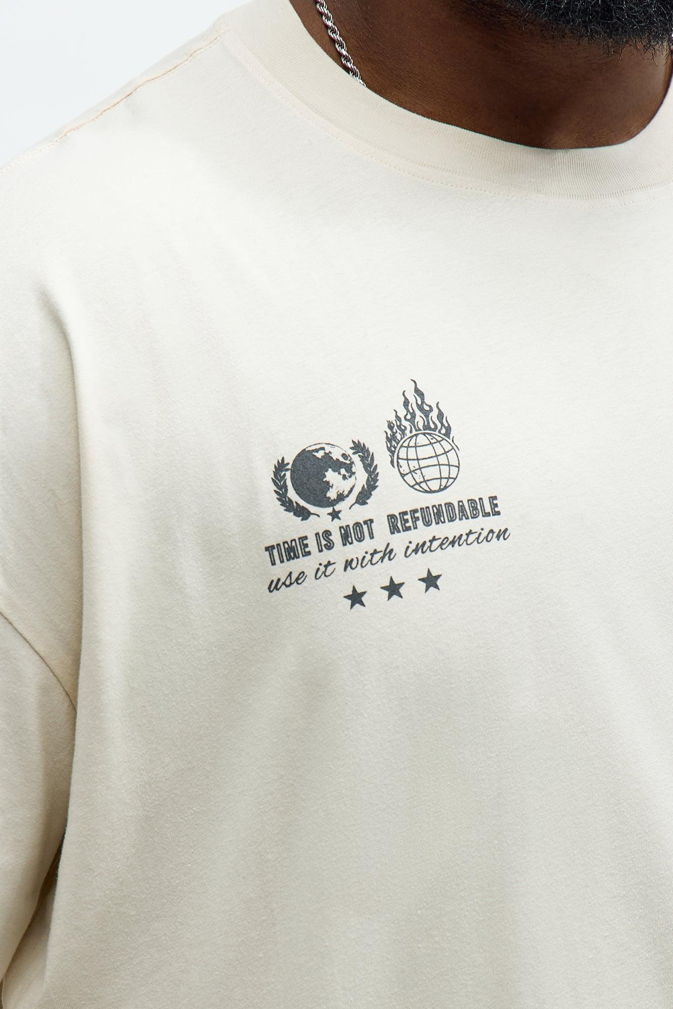 Evolution Of The Mind Oversized Short Sleeve Tee - Off White Male Product Image