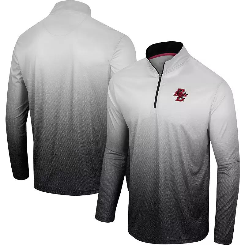 Men's Colosseum White/Black Boston College Eagles Laws of Physics Quarter-Zip Windshirt, Size: XL Product Image