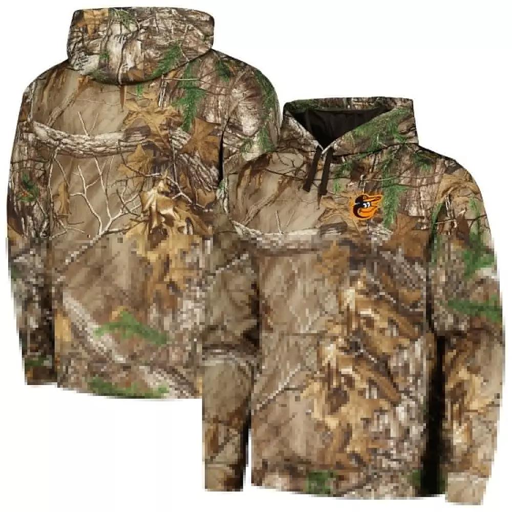 Men's Dunbrooke Camo Baltimore Orioles Champion Realtree Pullover Hoodie, Size: 3XL, Green Product Image