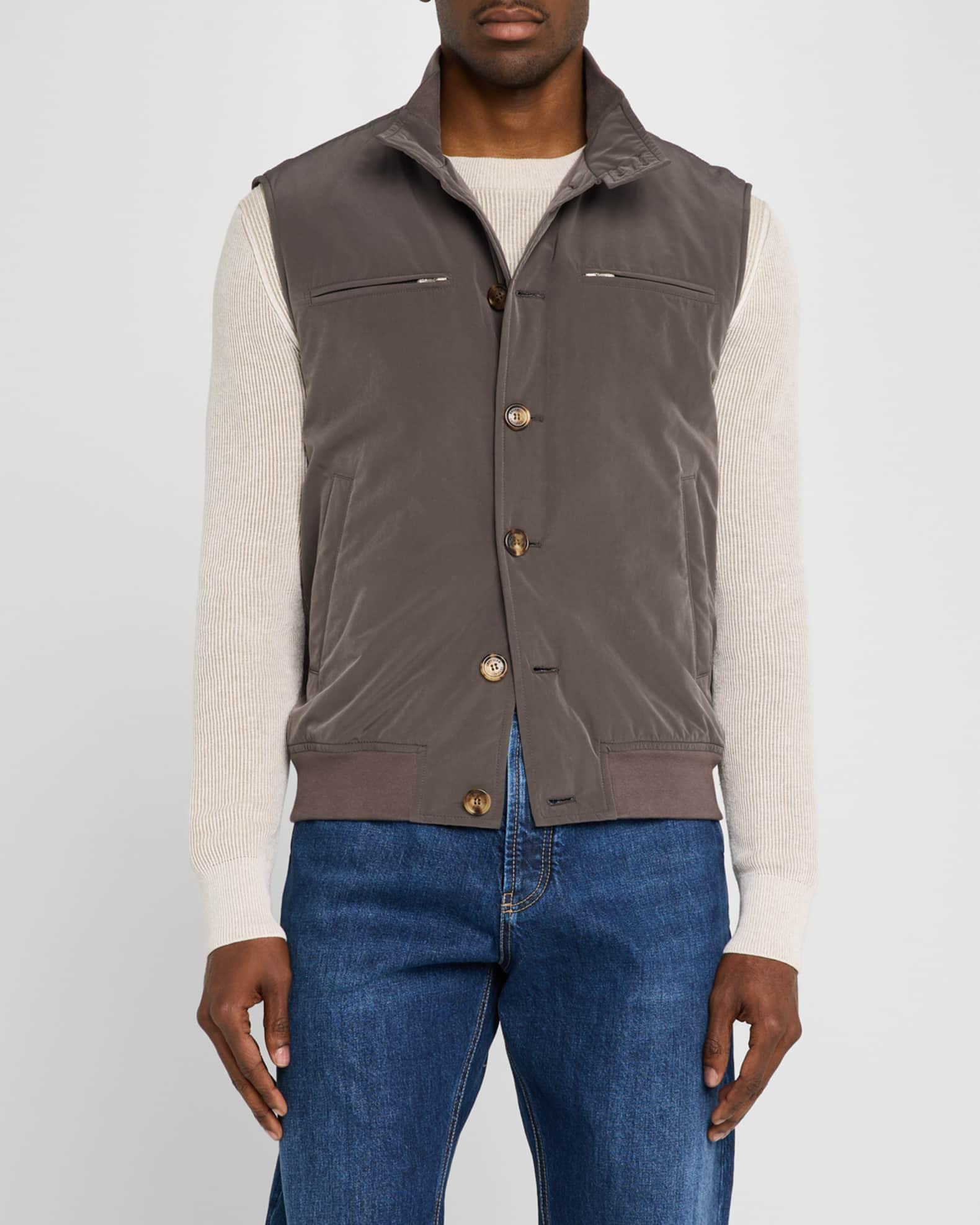 Men's Button-Front Bomber Vest Product Image