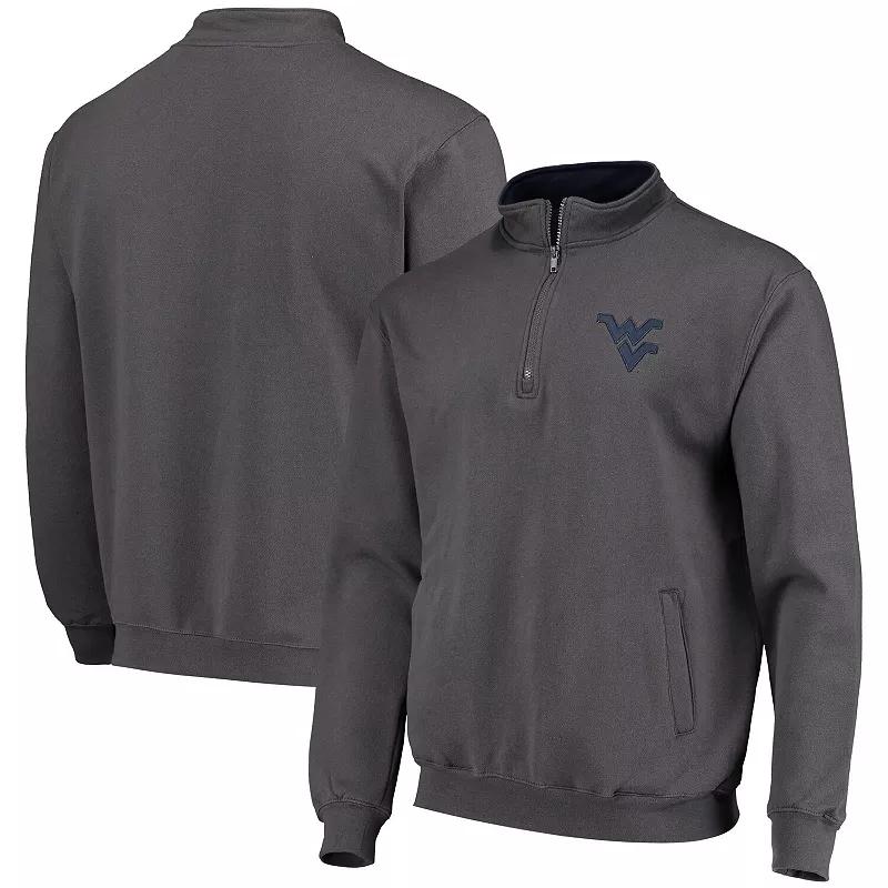 Men's Colosseum Charcoal West Virginia Mountaineers Tortugas Logo Quarter-Zip Jacket,  Product Image