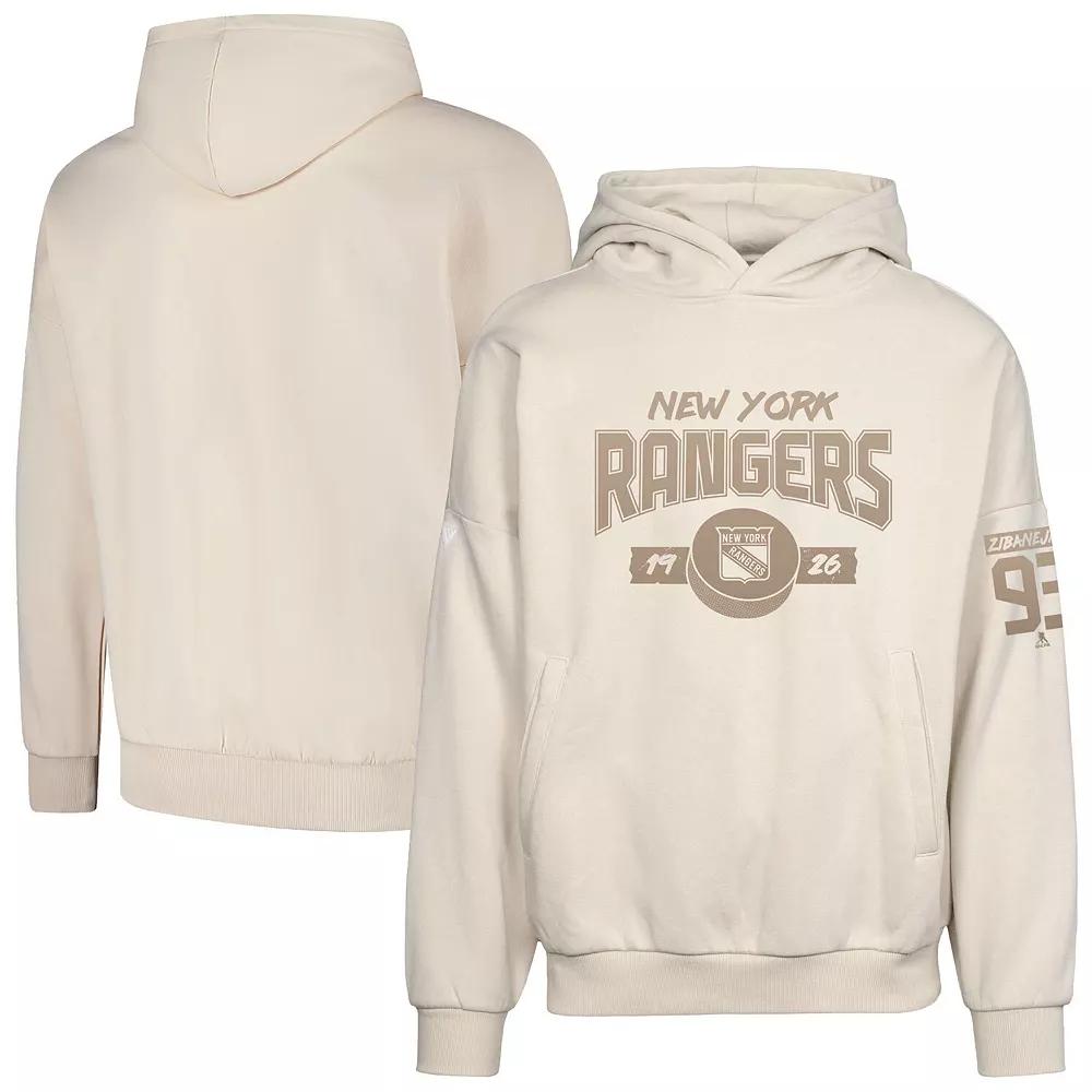 Men's Levelwear Mika Zibanejad Khaki New York Rangers Over Product Image