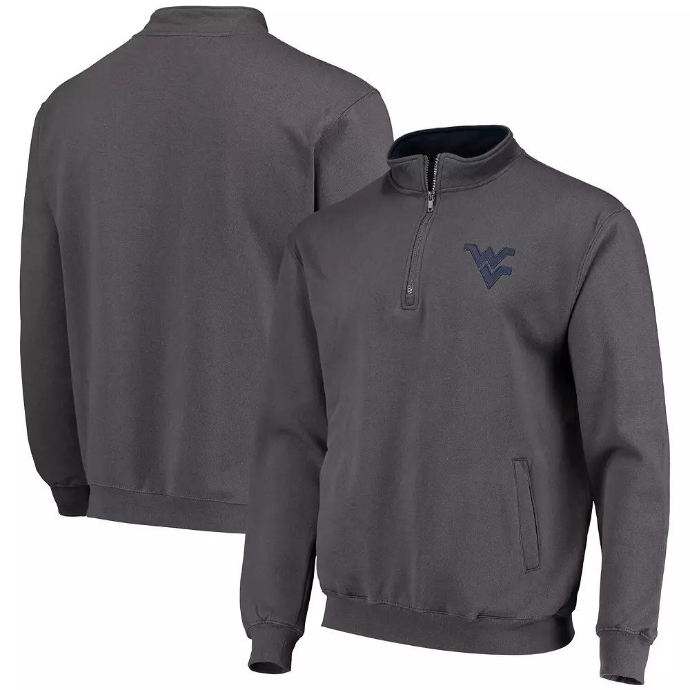 Men's Colosseum Charcoal West Virginia Mountaineers Tortugas Logo Quarter-Zip Jacket,  Product Image