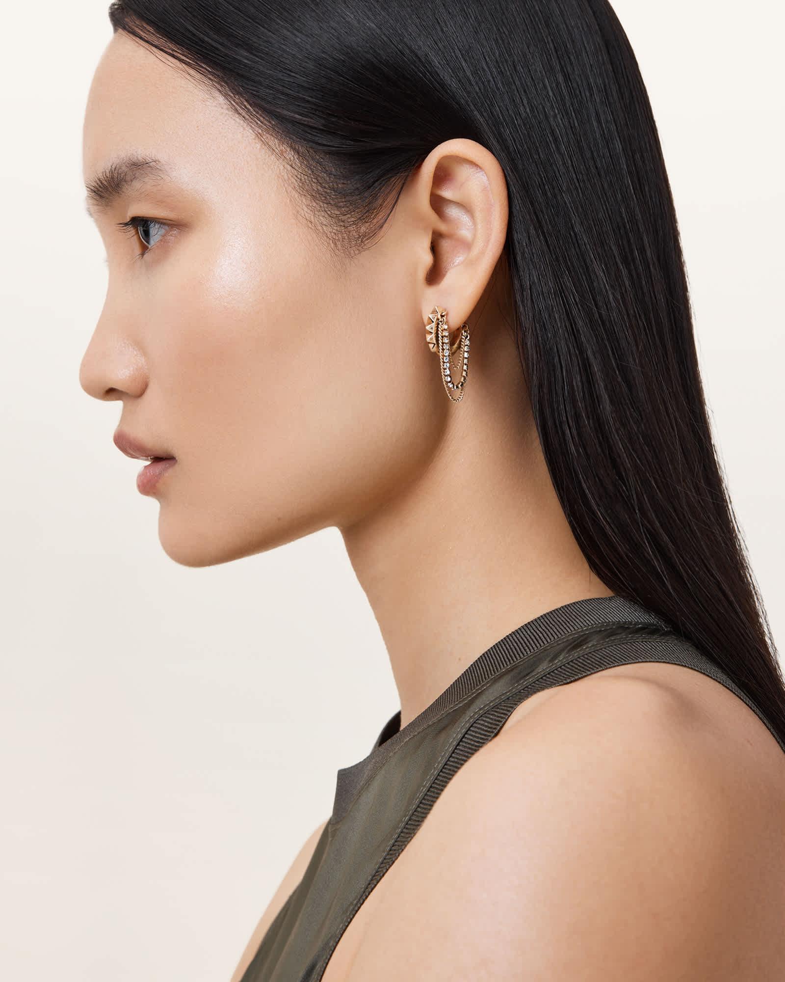 Lia Chunky Necklace WARM SILVER | ALLSAINTS US Product Image