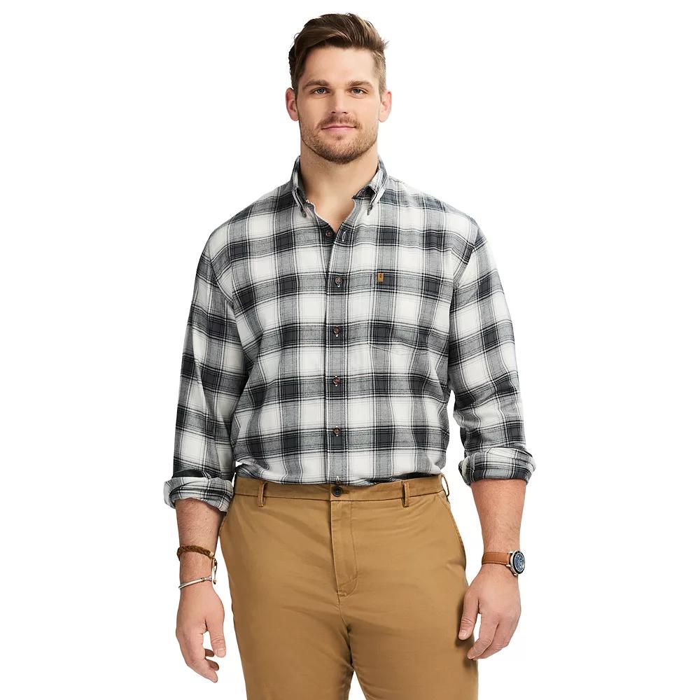 Big & Tall IZOD Stratton Flannel Long Sleeve Button Down Shirt, Men's,  Product Image