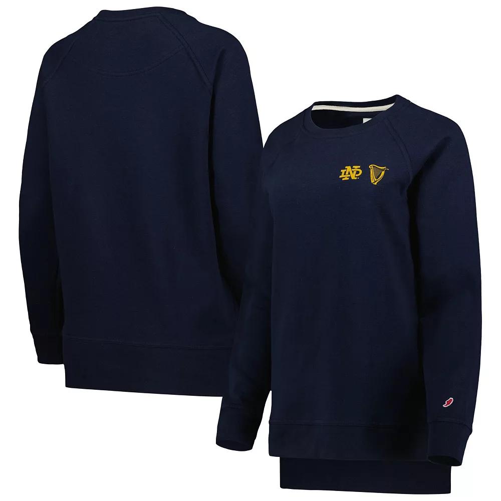 Women's League Collegiate Wear Navy Notre Dame Fighting Irish Guinness Academy Raglan Sweatshirt, Size: 2XL, Blue Product Image