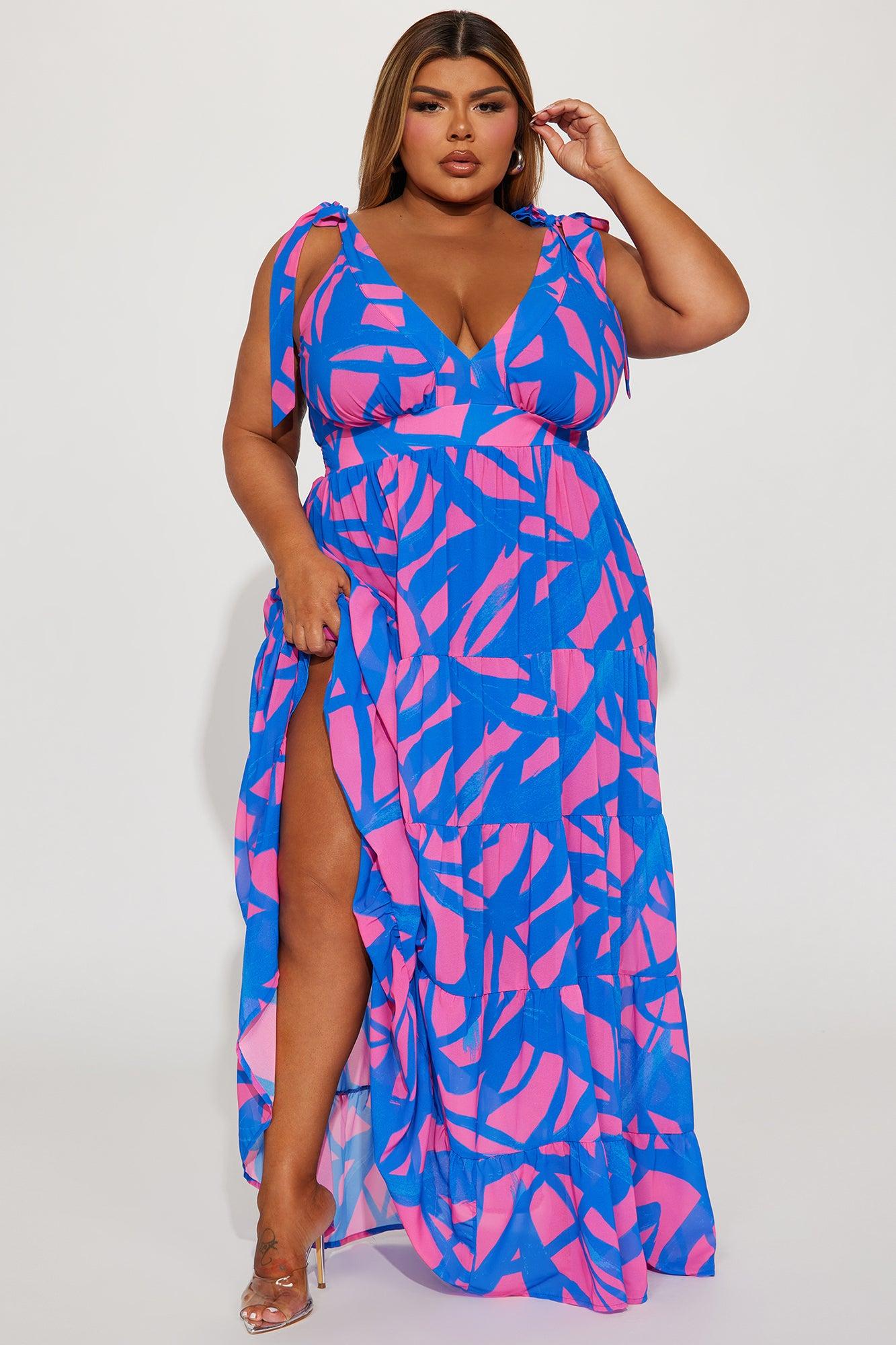 Take Me To Barbados Maxi Dress - Pink/combo Product Image