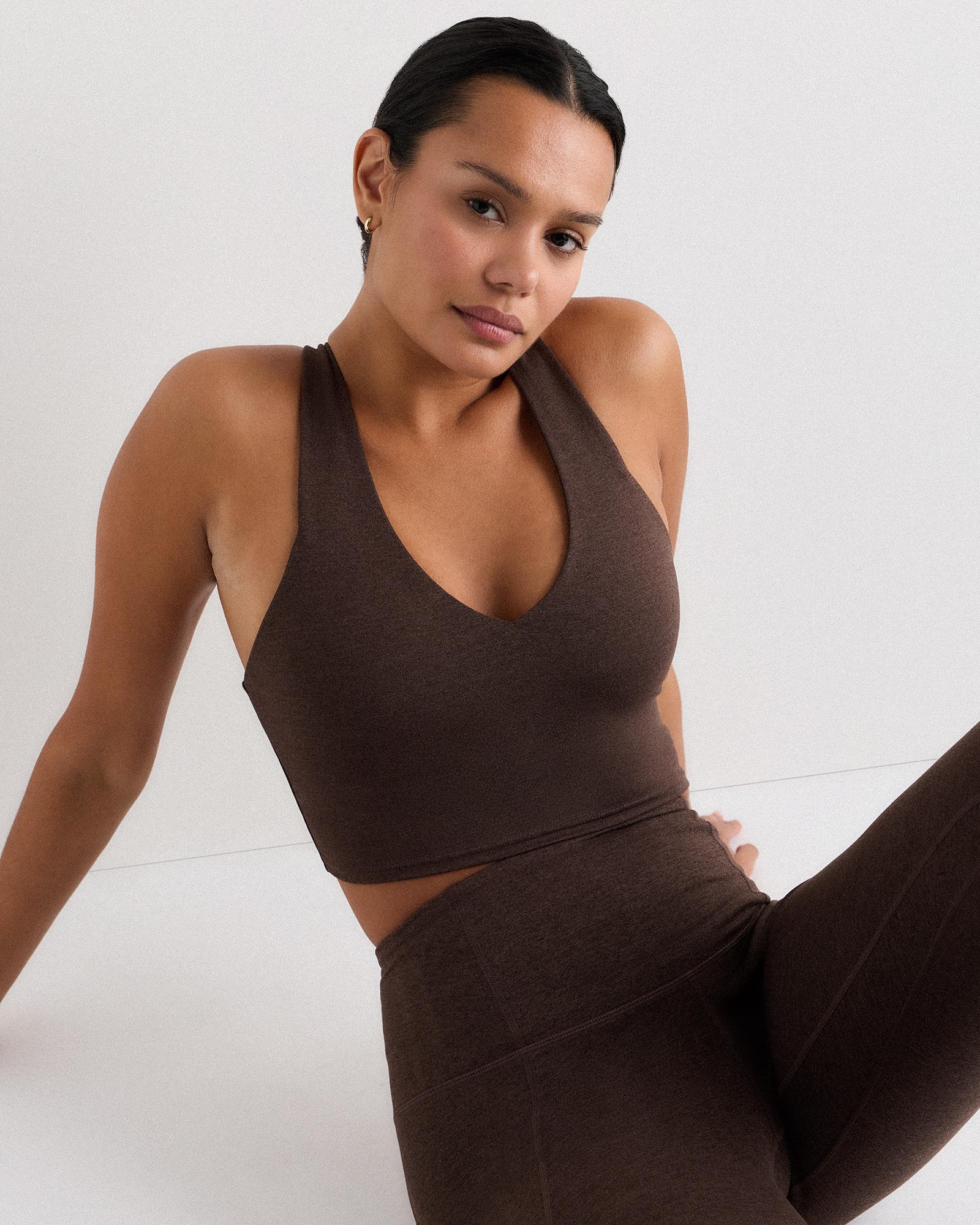 Quince | Women's Ultra-Soft V-Neck Cropped Tank Top Recycled Polyester Product Image