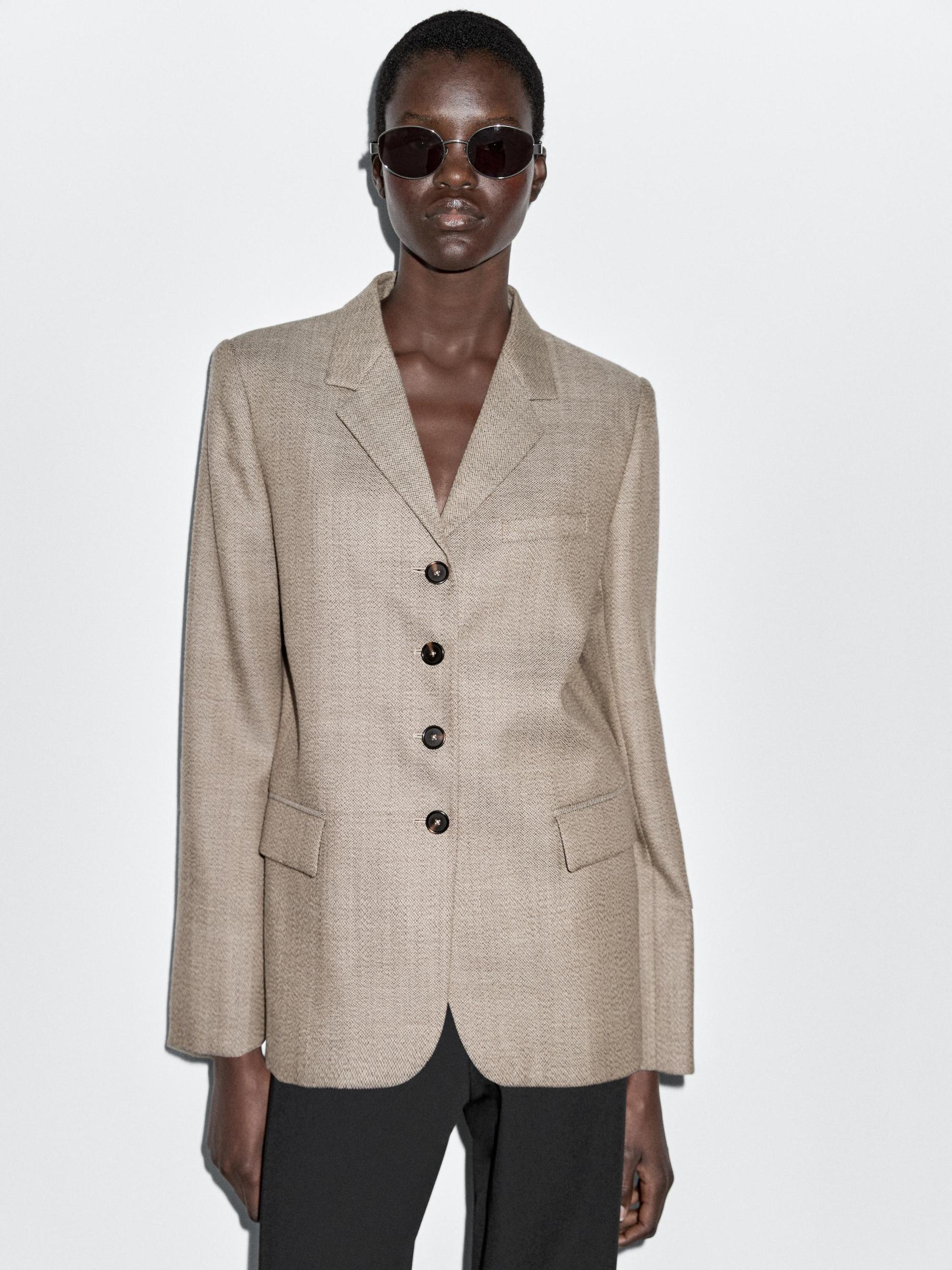 Flecked 100% wool blazer Product Image