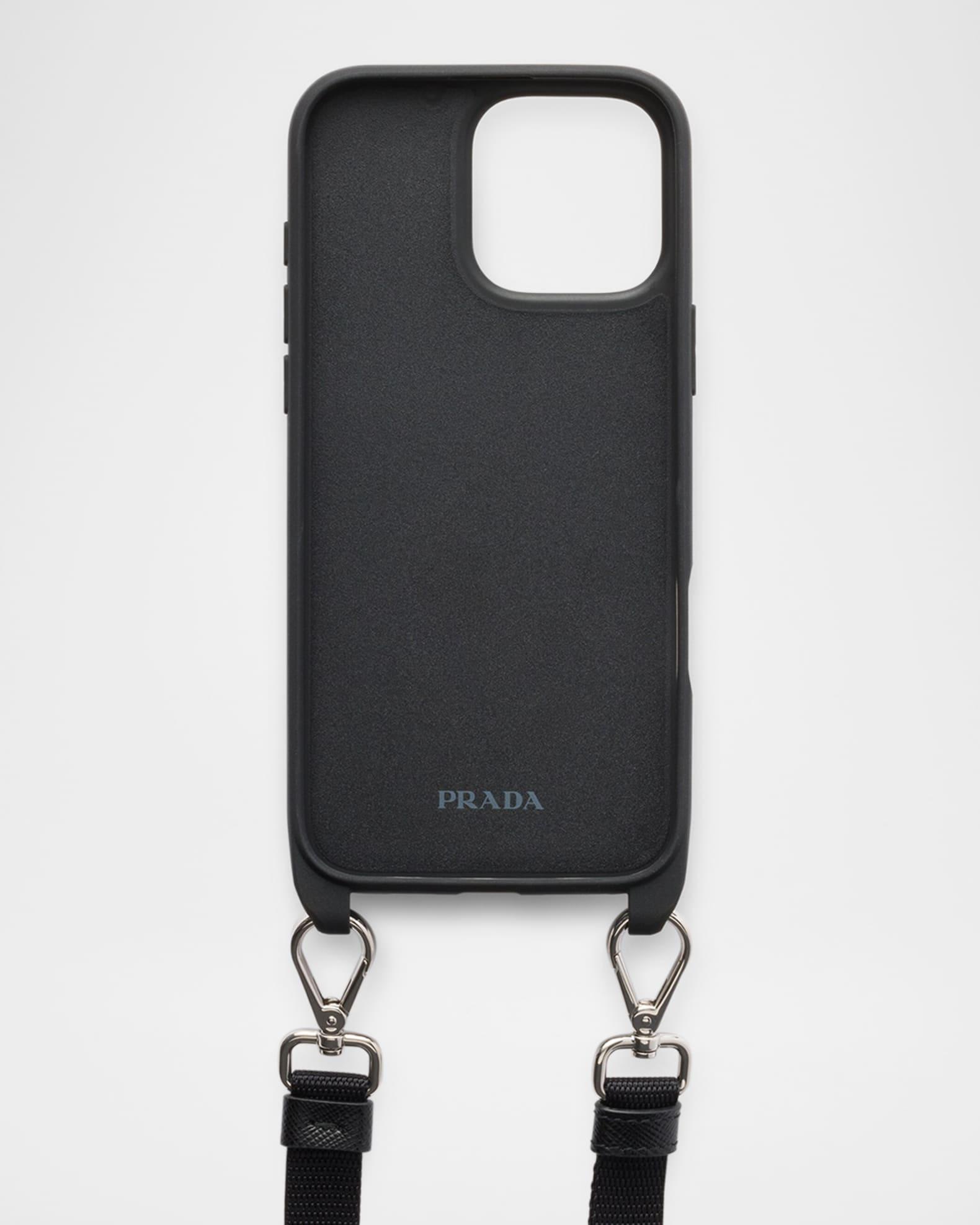 Men's Saffiano Leather iPhone 16 Pro Max Case  Product Image