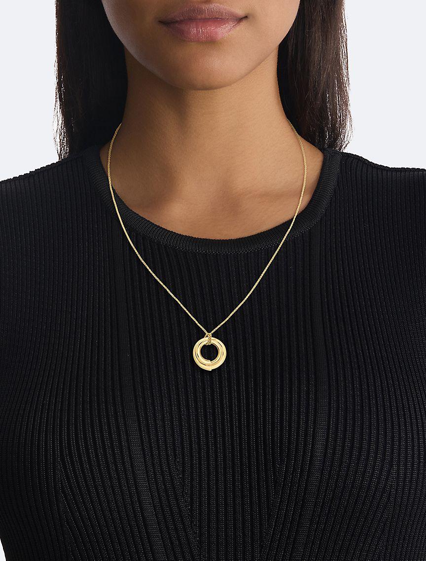 Sculptural Round Pendant Necklace Product Image