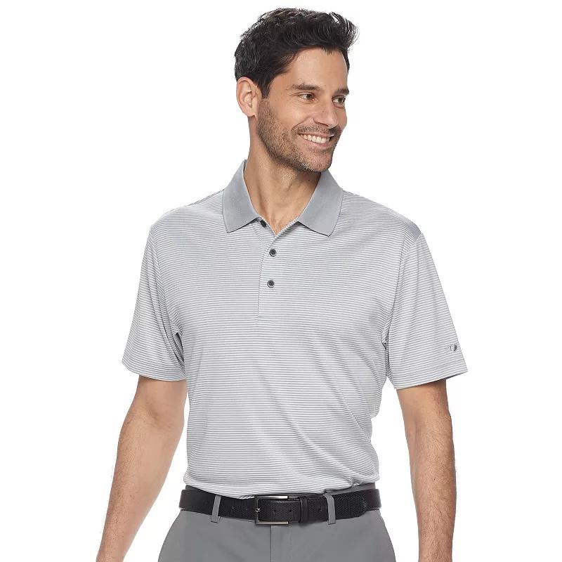 Men's Grand Slam Off Course Championship Striped Golf Polo, Size: Small, Sleet Product Image