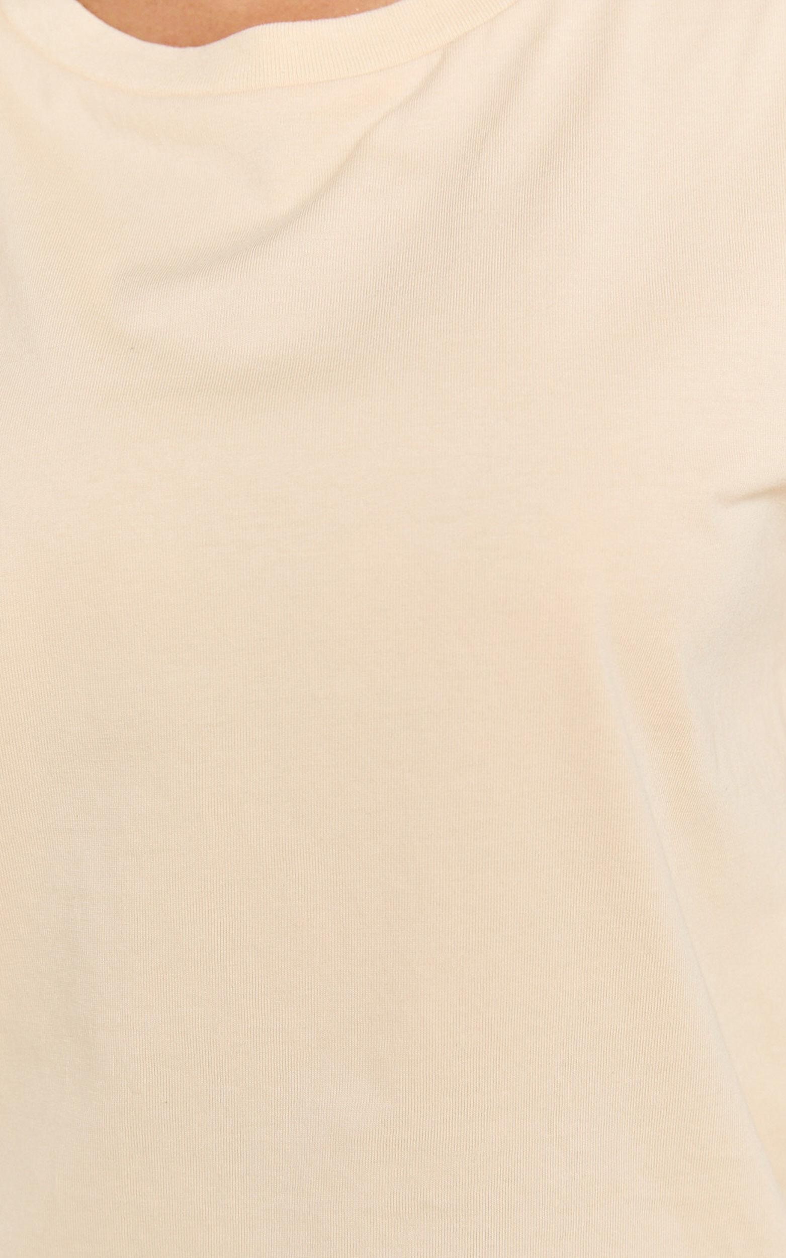 Gia Tee - High Neck Tshirt in Nude Product Image