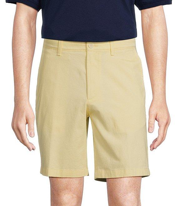 The Cloud Collection 9#double; Flat Front Washed Chino Shorts Product Image
