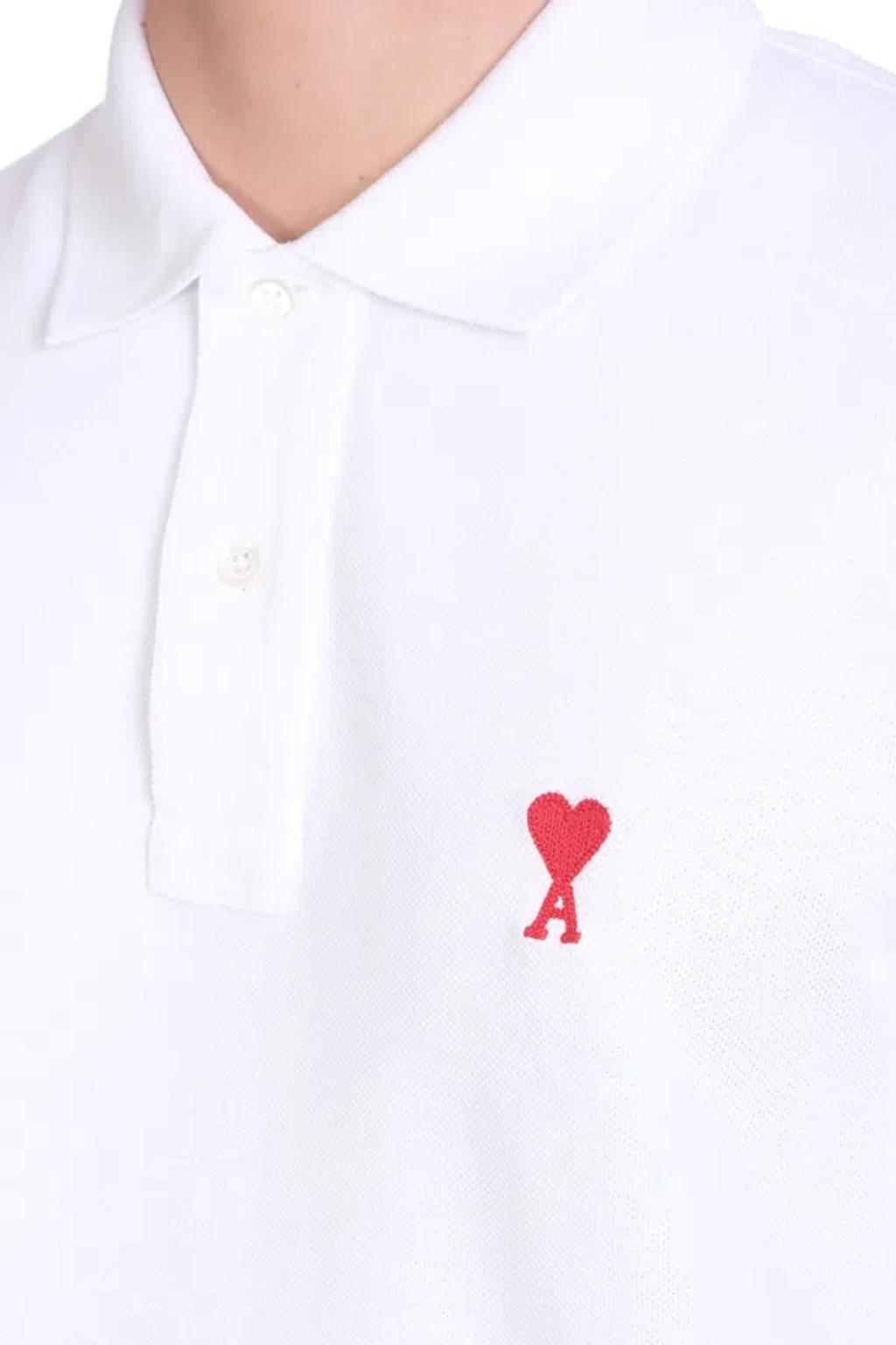 White Cotton Ami de Coeur Polo Product Image