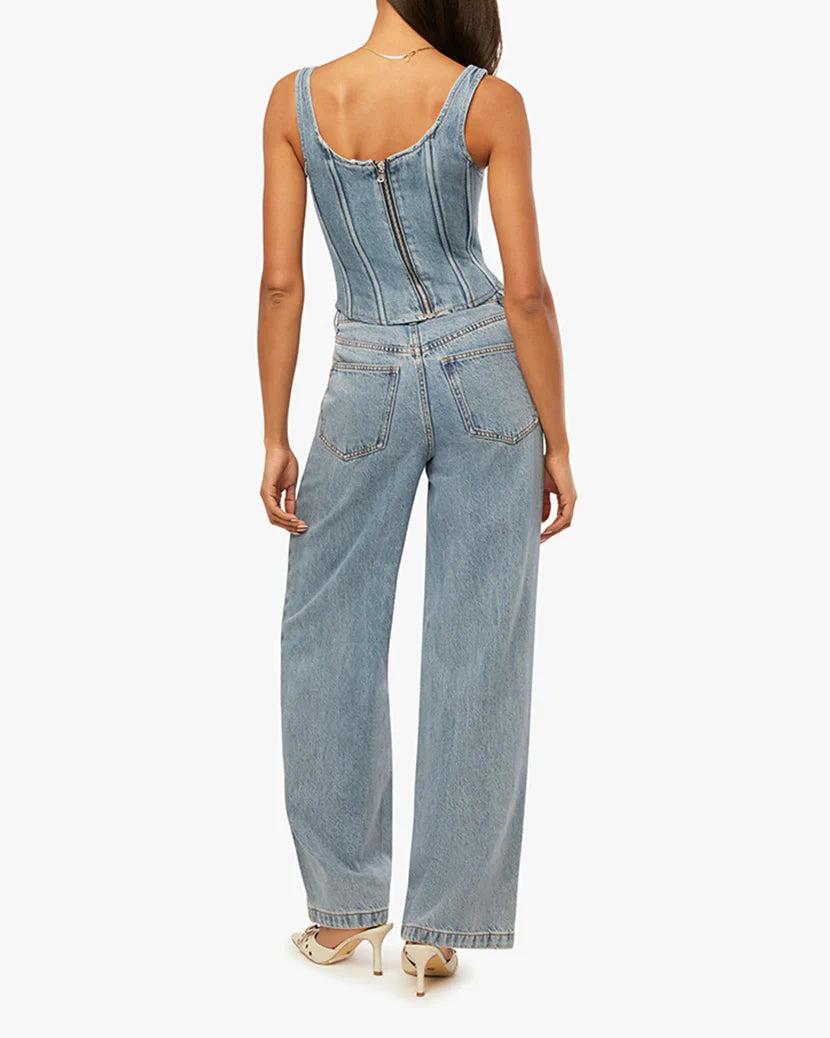 WeWoreWhat Wide Leg Denim Pants Product Image