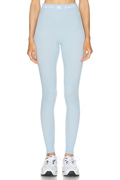 Amiri Ma Ribbed Seamless Legging in Baby Blue Product Image