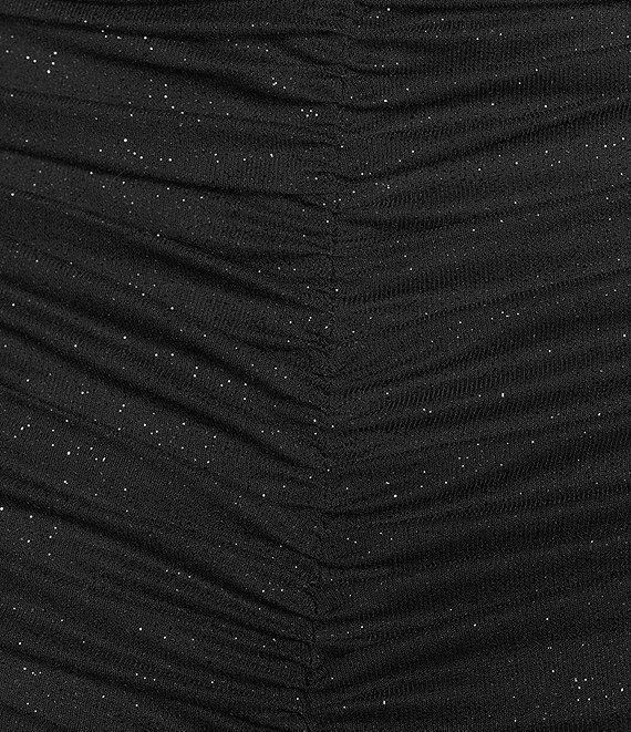 Jump Long Sleeve Square Neck Ruched Drape Detail Dress Product Image