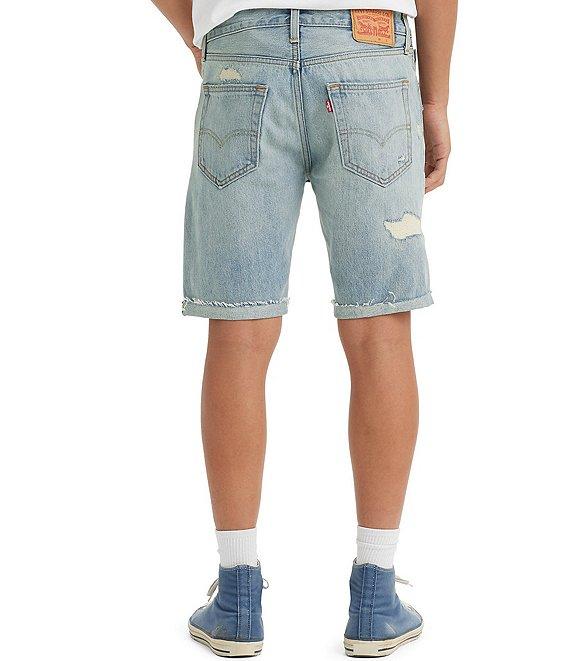 Levi's® 412 Slim Fit 9#double; Inseam Distressed Shorts Product Image