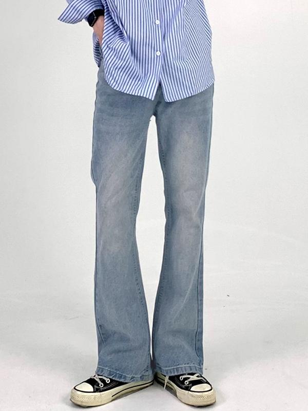 Men's High Rise Light Wash Loose Jeans Product Image
