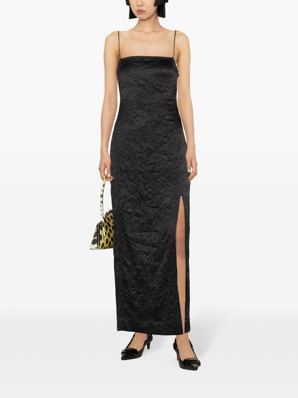 crinkled satin maxi dress Product Image