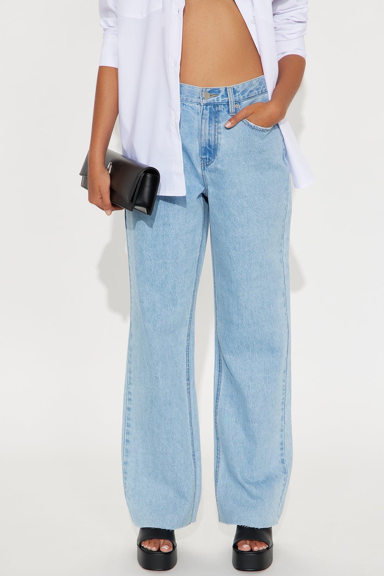 Petite Winona 90's Wide Leg Jeans - Medium Blue Wash Female Product Image