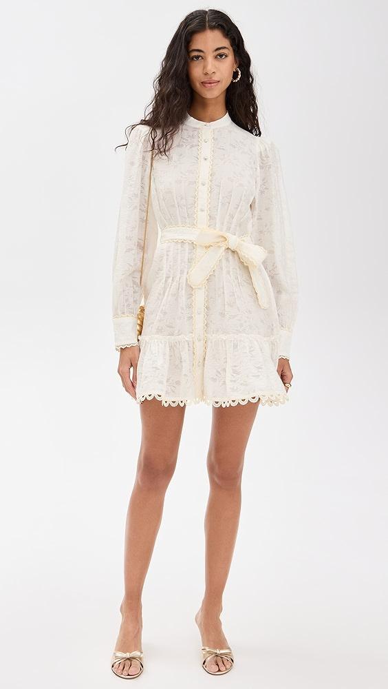 Hemant and Nandita Short Dress with Handcrafted Button and Tie Belt | Shopbop Product Image