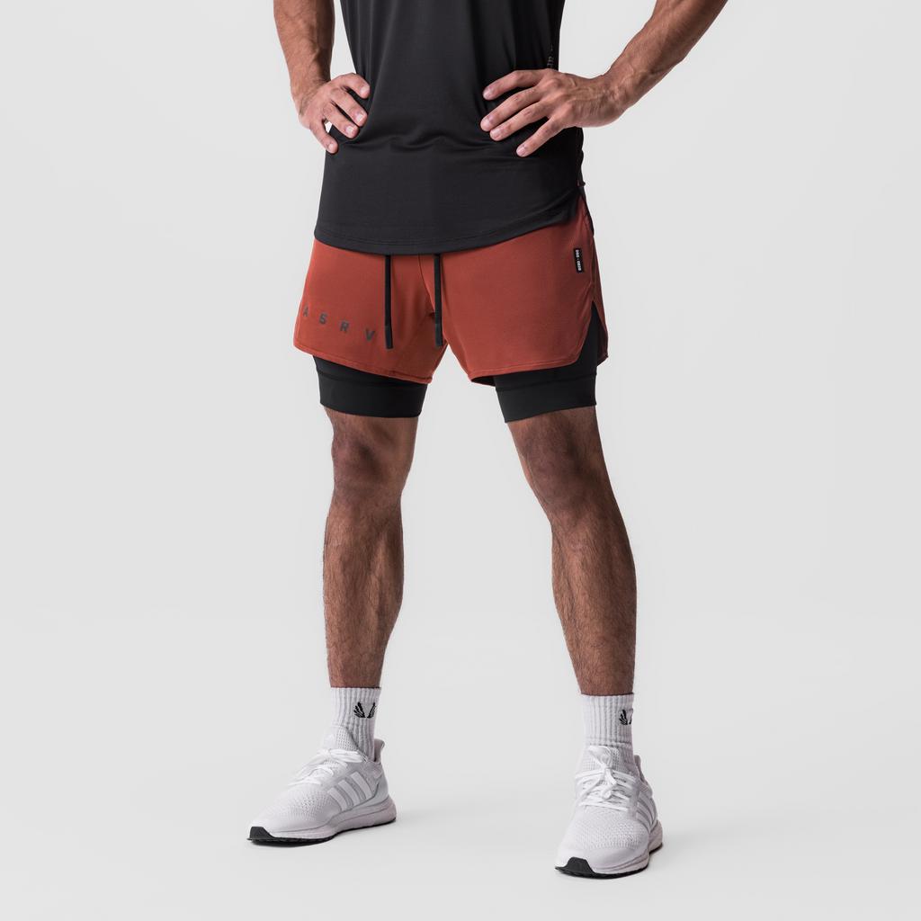 0828. AeroSilver® 5" Liner Short - Brick "Classic"/Black Product Image