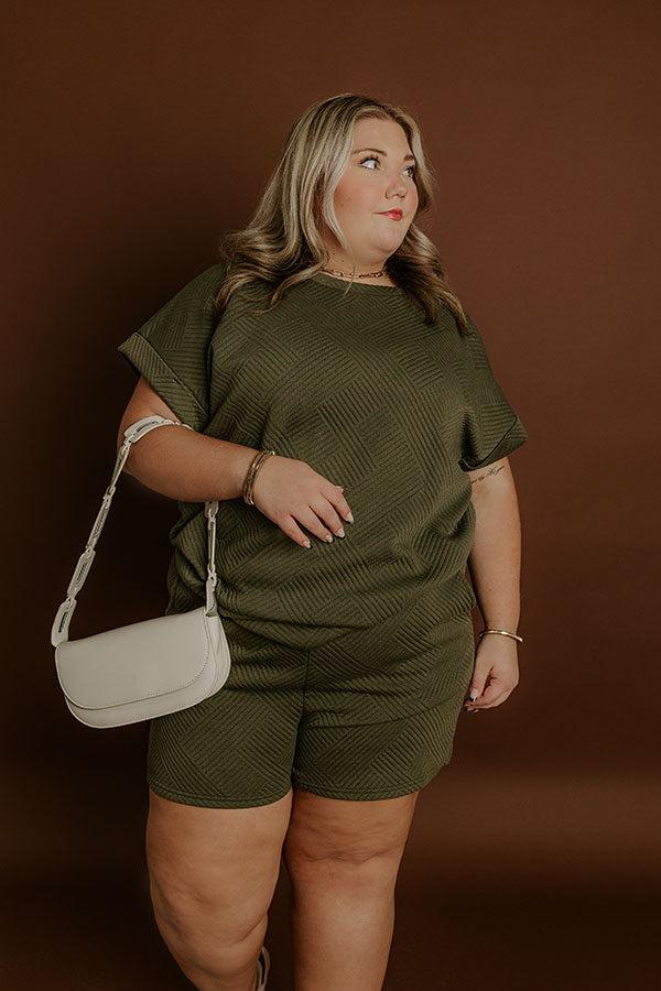 Coffee And Chit Chat Shift Top in Olive Curves Product Image