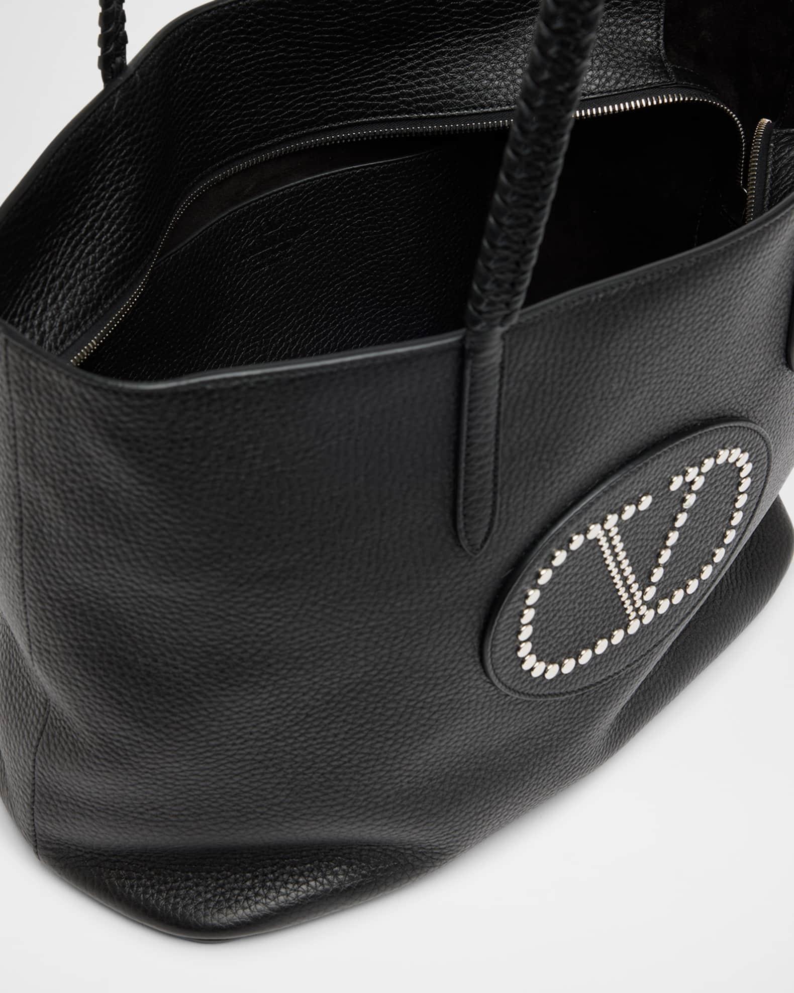 Avec Toi Rivet VLOGO Leather Tote Bag Product Image