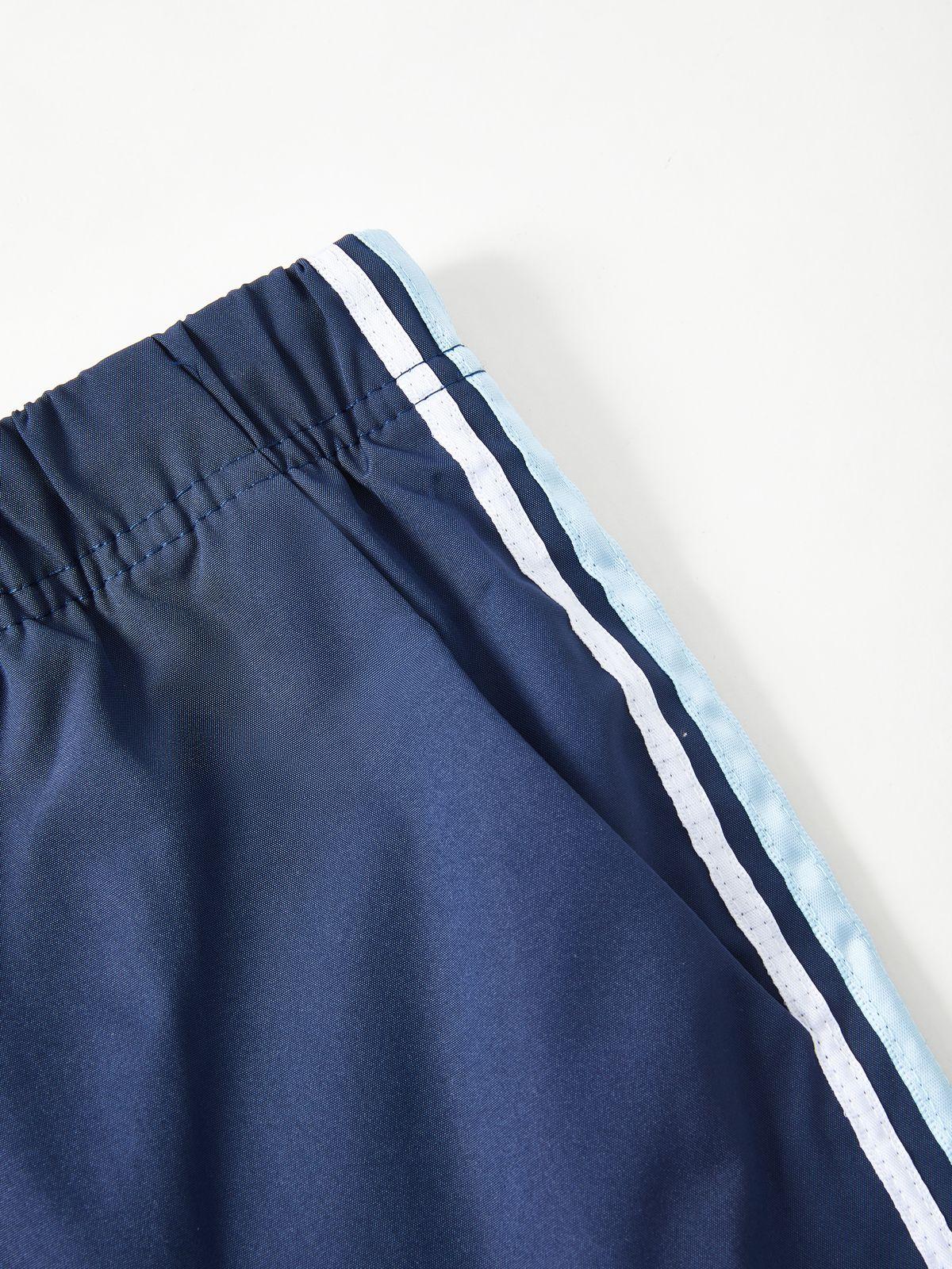 Vintage Contrast Striped Straight Leg Pants Product Image