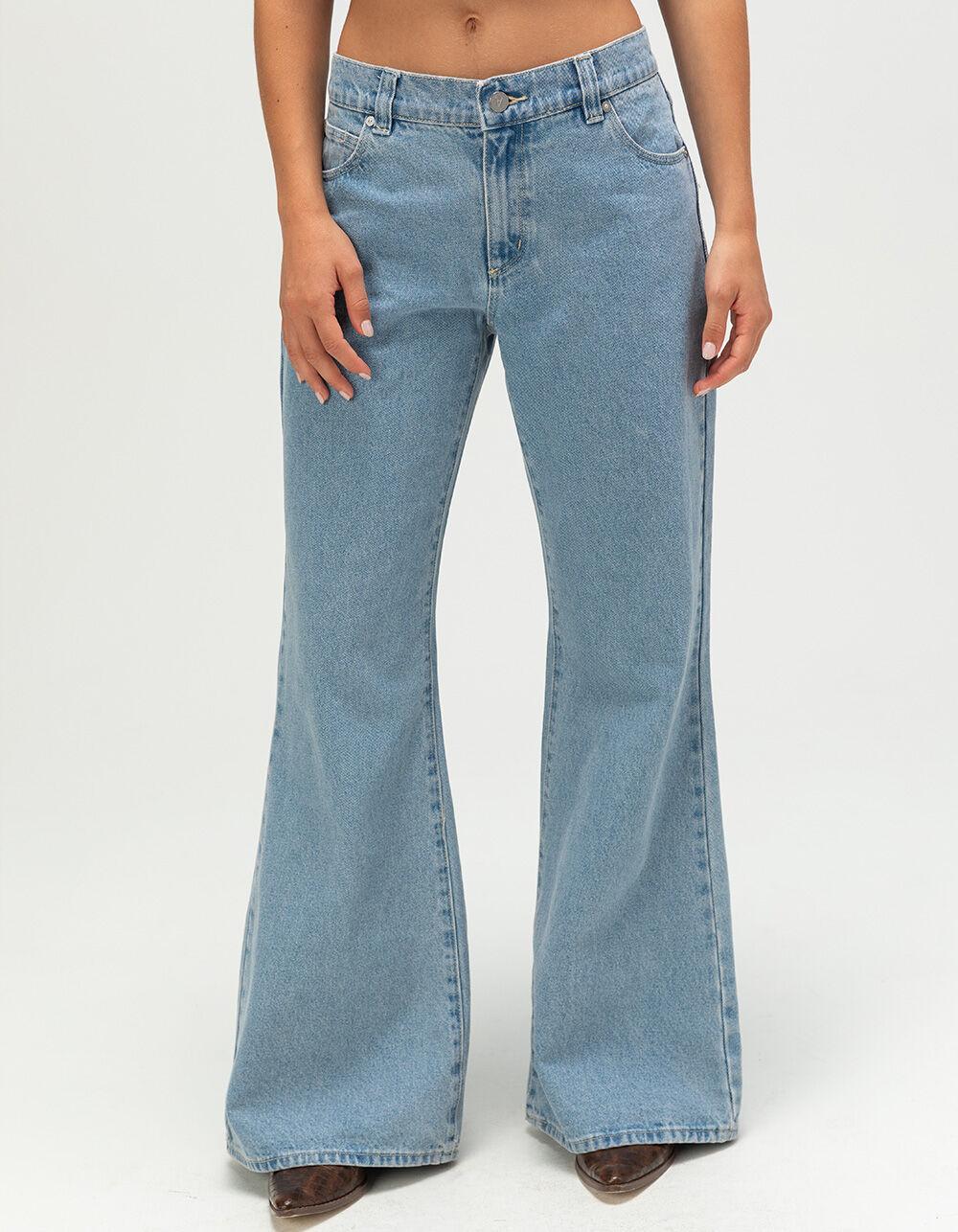 ABRAND Paris 99 Low Baggy Flare Womens Jeans - LT BLAST Product Image