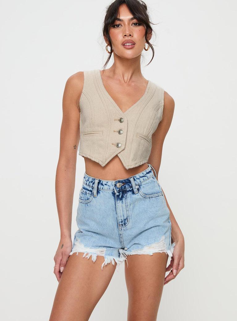 Anne Denim Shorts Product Image