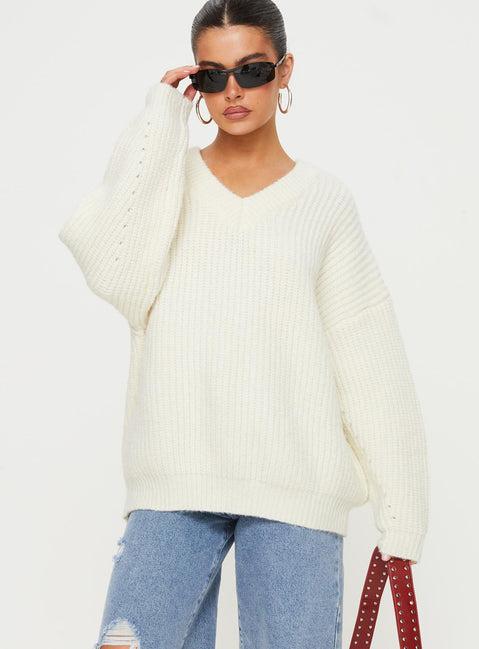 Jem Oversized Sweater Cream Product Image