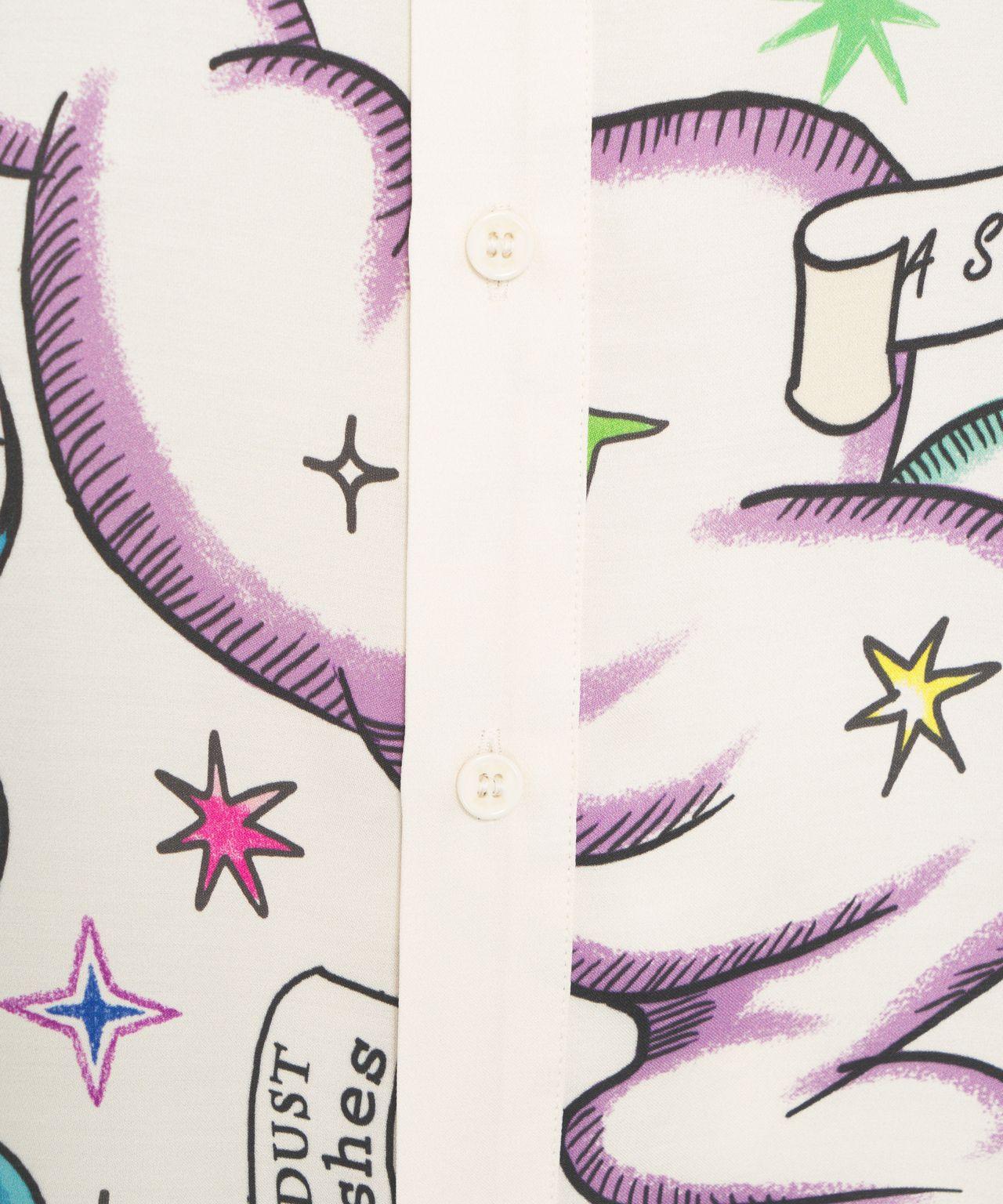 Satin blouse with print Product Image