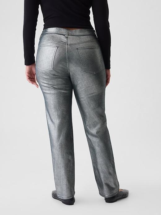 High Rise Metallic '90s Straight Jeans Product Image
