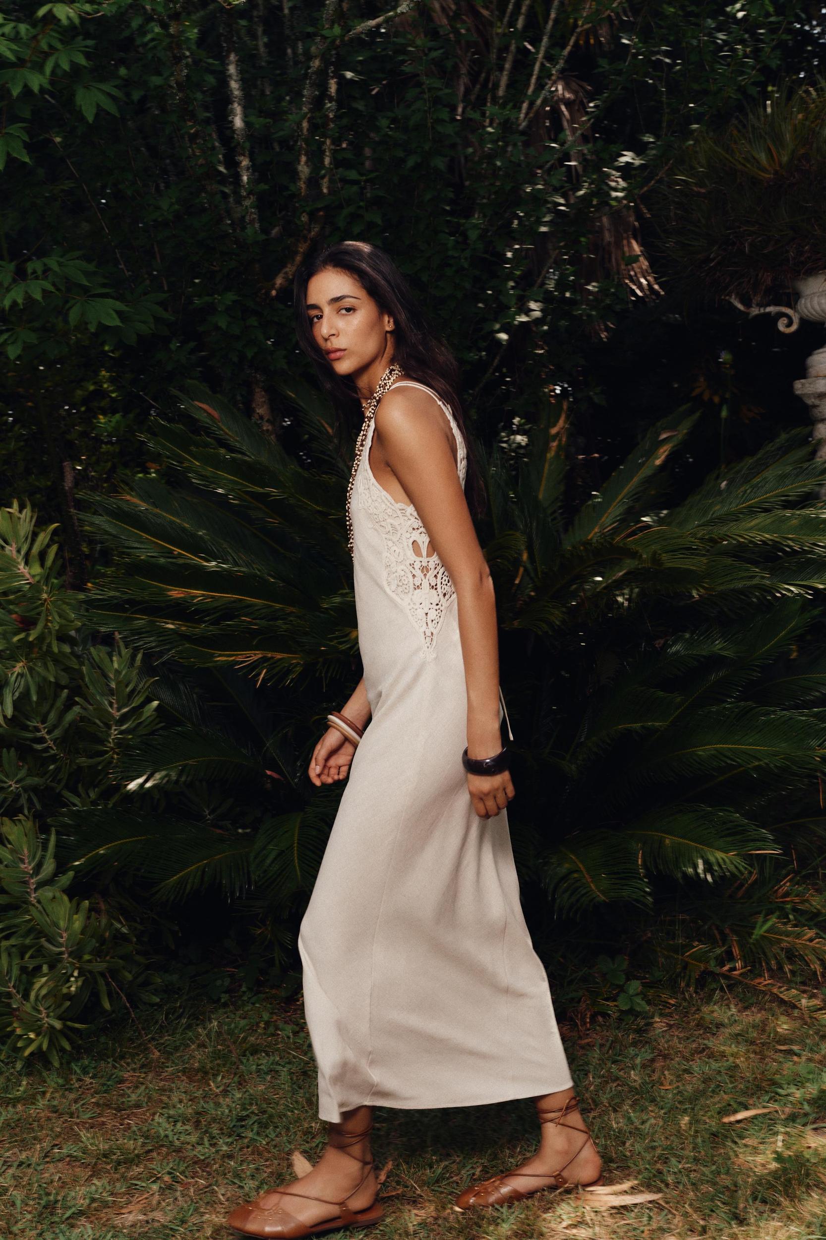 COMBINATION CROCHET MIDI DRESS Product Image