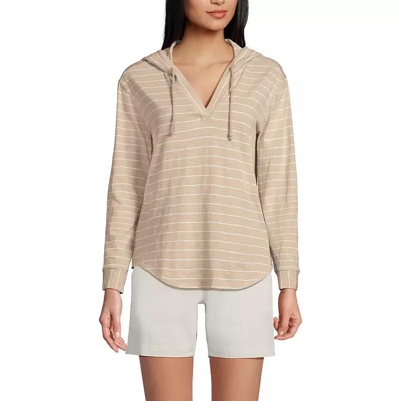Women's Lands' End Slub Popover Hoodie,  Product Image