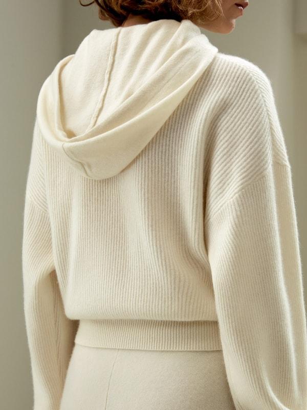 LILYSILK Women Cashmere Sweatshirt Womens - White 100% Cashmere - Comfort Round Neck Sweater XL Product Image