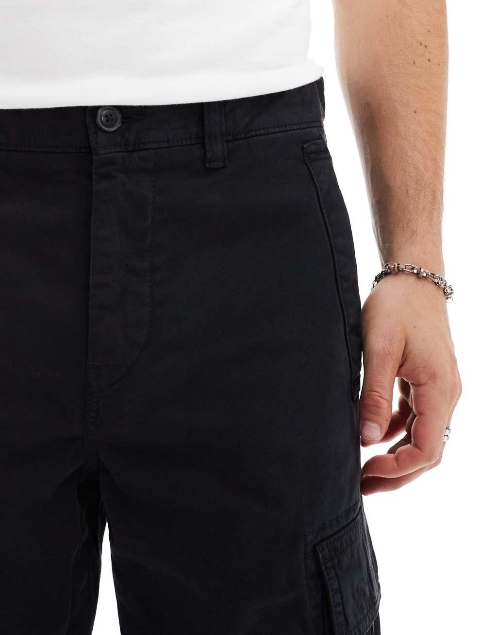 BOSS Orange Sisla cargo pants in black Product Image