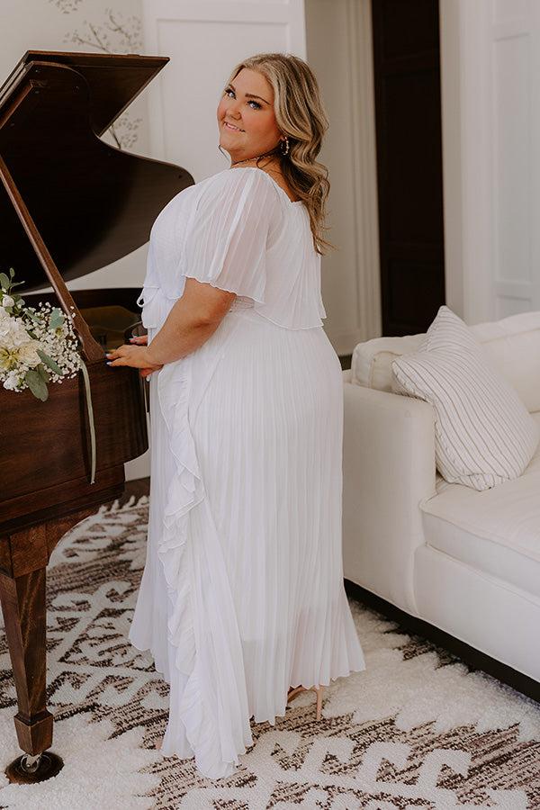 Lost In Your Eyes Pleated Maxi Dress Curves Product Image